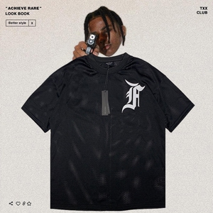 fear of god fog第五季主线网眼短袖欧美高街潮牌男女宽松棒球t恤