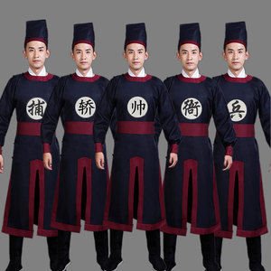 幼儿童成人古装汉服男童古代官兵士兵侍卫捕快衙役官差表演出服装
