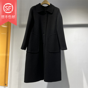 奕路莎e23de6607冬装2022新品女装时尚纯色高品质羊绒双面呢大衣