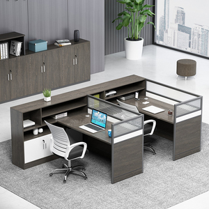职员办公桌椅组合屏风办公桌2/4人位办工员工简约现代办公室家具