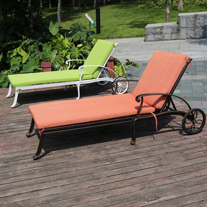 爵诚铸铝泳池休闲躺椅户外沙滩躺椅铸铝酒店躺椅露台阳台休闲躺床