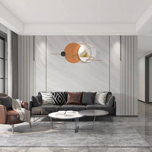 竹木纤维电视背景墙集成墙板客厅现代沙发轻奢装饰北欧卧室护墙板