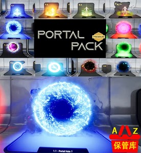 UE4虚幻4Portal Pack -Niagara VFX传送门施法阵尼加拉瓜特效粒子