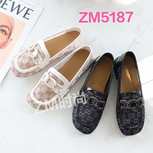 茱曼zm乐福鞋女软底2022夏季新款真皮百搭单鞋时尚英伦风女鞋5178