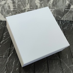 纯白色正方形高档礼品盒画册奖牌相框笔记本丝巾包装盒A4尺寸礼盒
