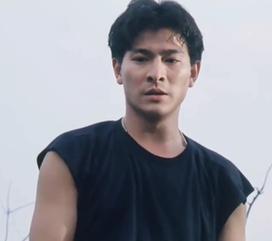 天若有情电影刘德华明星同款黑色圆领背心宽松男运动t恤大码衣服