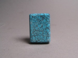 云盖寺高瓷原矿纯天然绿松石吊坠平安无事牌 蛛网纹 乌蓝花民族风