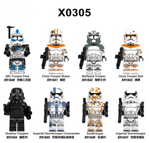 欣宏X0305星球大战系列克隆兵暴风兵暗影冲锋队拼装积木人仔玩具