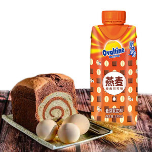 阿华田燕麦可可味麦芽乳330ml*12盒学生营养早餐搭配牛奶饮料饮品
