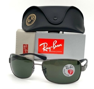 雷朋Ray Ban RB3379 004/58 黑枪色偏光绿男款太阳眼镜墨镜 现货