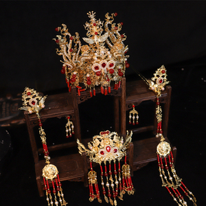 古装汉服发饰欧姿新娘中式婚礼结婚凤冠步摇流苏发簪发钗皇后大婚