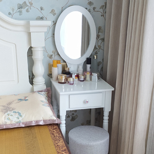 化妆桌40厘米梳妆台网红ins风女卧室小户型极简化妆台小型超窄迷