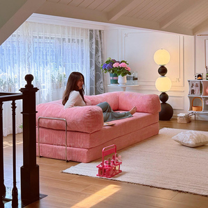 真空压缩沙发复古灯芯绒布艺沙发客厅可拆洗简易模块直排沙发大床