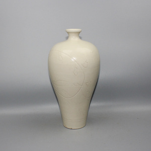 宋代五大名窑定窑刻花梅瓶 易定 手工刻 古玩古董收藏