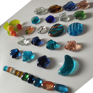 鱼缸造景装饰弹珠儿童玩具七彩色水晶玻璃球扁散珠五彩鹅卵石头子