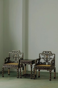 明清家具太师椅圈椅故宫椅红木中式古典仿古描金彩绘红木实木家具