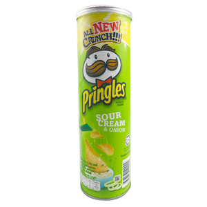 马来西亚进口pringles品客薯片酸奶洋葱味 办公室休闲食品 107g
