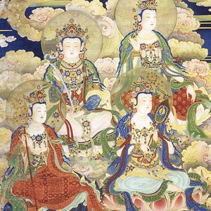 八大菩萨虚空挂画弥勒佛普贤文殊除盖障地藏王金刚手佛像藏卷轴画