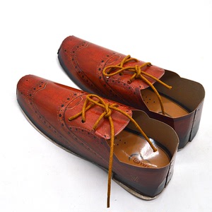 新款优质纸扎男鞋休闲皮鞋纸糊鞋子烧纸上坟白事丧葬三七百日祭祀