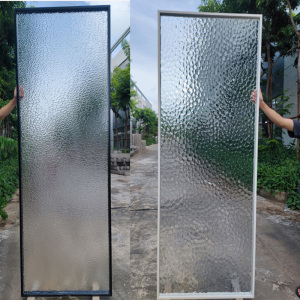 压花长虹玻璃水纹水立方超白钢化石头纹银水波纹门窗简约隔断屏风