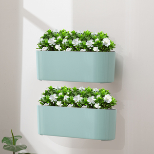 挂墙花盆壁挂长方形花槽挂墙上花箱绿萝挂上墙的花盆膨胀螺丝打孔