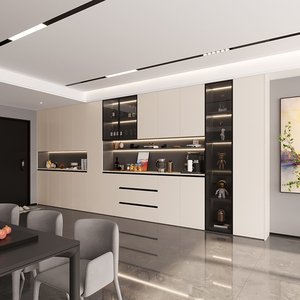 餐边柜酒柜一体靠墙高柜客厅鞋柜玄关柜轻奢现代简约轻奢定制储物