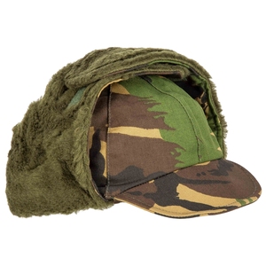 全新90年代荷兰军版库存m87 dpm迷彩 冬帽 护耳 保暖 trapper hat