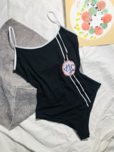 一件包邮纯棉大露背吊带日系复古背心连体衣开档三角裤死库水少女