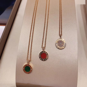 宝格丽项链圆形双面