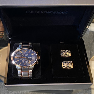 美国代购armani/阿玛尼石英表男士商务腕表礼盒装 ar80025直邮