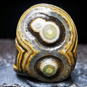 内蒙古阿拉善天然 眼睛石 原石奇石缠丝花眼玛瑙戈壁石筋脉天眼石