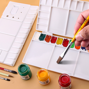 画盘调色板画画颜料盘水彩画工具丙烯大号国画颜料色彩颜料盘调色碟