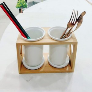 陶瓷筷子桶日式筷架筷子篓创意筷子筒滤水筷笼镂空筷桶筷子盒收纳