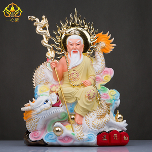 一心斋16寸树脂白龙王神像玻璃钢泰国寺庙龙王佛像工艺礼品摆件
