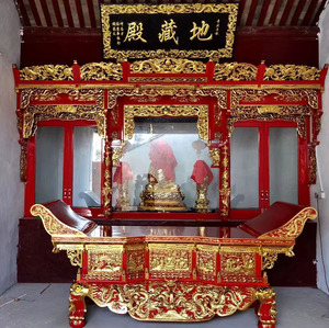 实木定做供桌元宝桌寺庙供桌佛堂寺庙佛龛香案贡案神台财神功德箱