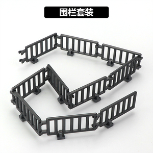 中国积木拼装人仔小颗粒场景配件围栏隔离栏街景拼插摆件MOC商场