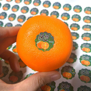 精品沃柑果子包装橙橘不干胶标签水果商标贴遮疤痕贴纸