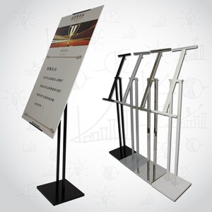 店面落地式广告牌架小立体kt板展架夹女装店不锈钢kt板展架