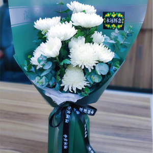 清明节菊花纸专用防水雾面纸花束包装纸祭奠祭祖菊花包装材料