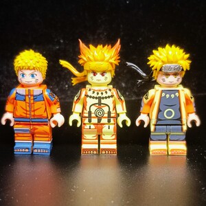 三方人仔火影忍者鸣人发型配件乐高积木现货非限量乐宜乐人仔工厂