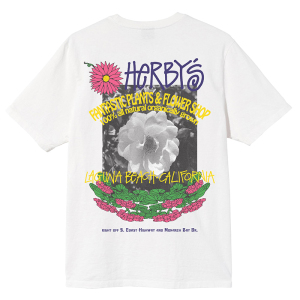 wcib现货stussy 21ss herby草本植物花卉印染情侣短袖t恤多色入