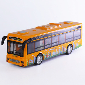 惯性公交车音乐灯光巴士模型儿童仿真开门玩具车宝宝益智耐摔校车