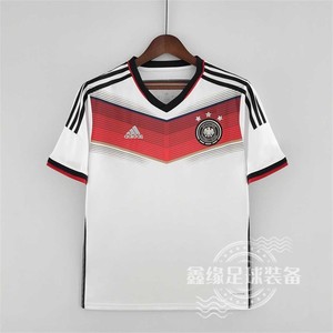 阿迪达斯2014德国队主场复古球迷版球衣13号穆勒白色短袖足球队服
