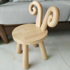 实木儿童凳子卡通家用换鞋凳创意动物可爱靠背椅宝宝小板凳矮北欧
