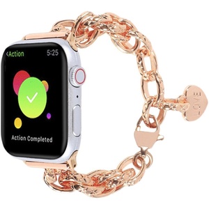 手镯链式表带适用iwatch7表带apple watch智能手表金属8/4/5/6/se