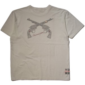 日本 roar 双枪 22ss春夏 钻钉双枪字母 短袖t恤 22sglt-07