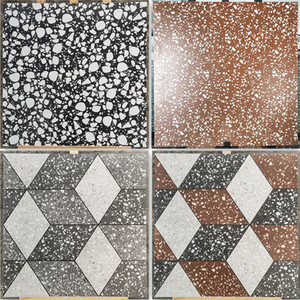 水磨石地砖仿古砖彩色菱形砖服装店餐饮店地板砖哑光防滑600x600