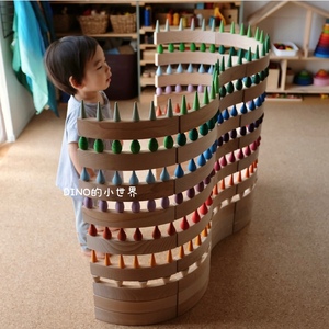 定制abel实木弯板华德福大型构建拼搭积木想象益智儿童玩具