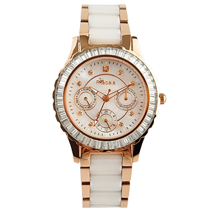 瑞贝拉正品时尚大表盘陶瓷手表 女 白色钻石女表韩… 买了忘记