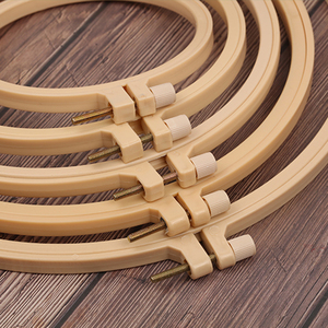 绣棚仿竹塑料绣绷刺绣绷子圆形绣花框架绷撑绣圈手工diy刺绣工具